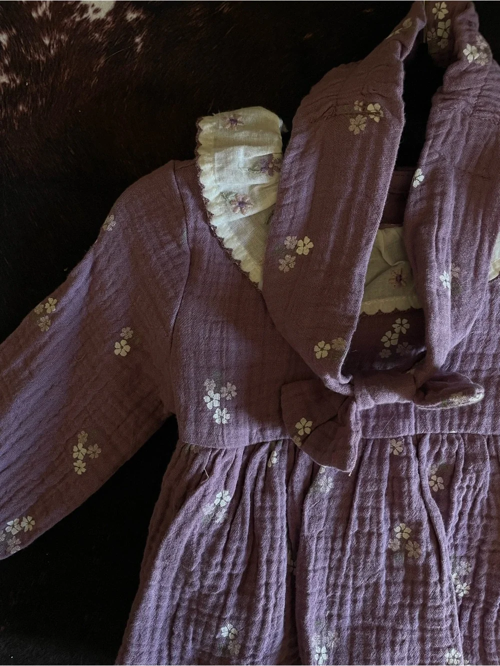 Lavender Floral Baby Romper Set